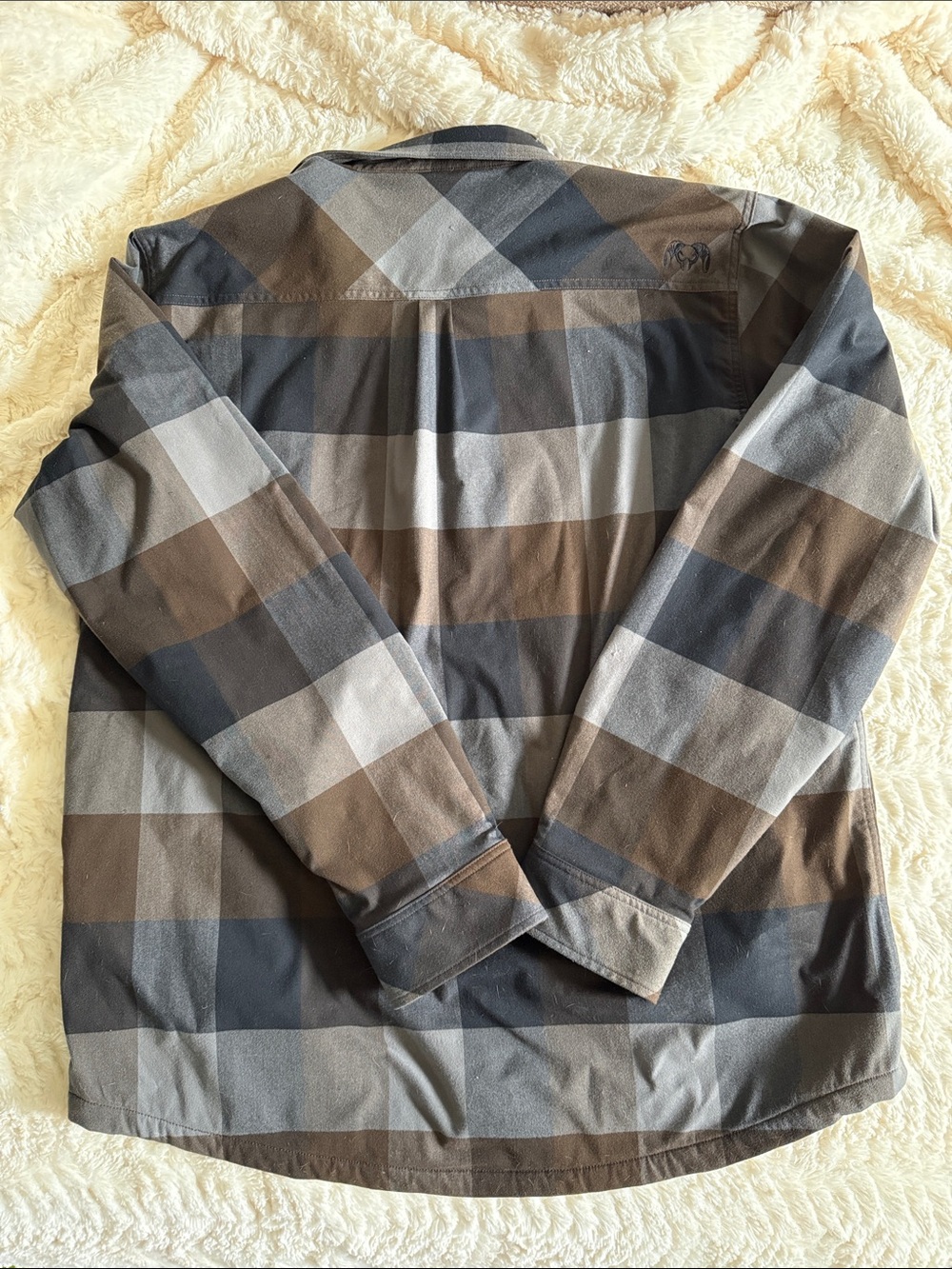 KUIU Men's Brown & Gray Plaid Shirt Jacket - Picture 7 of 9